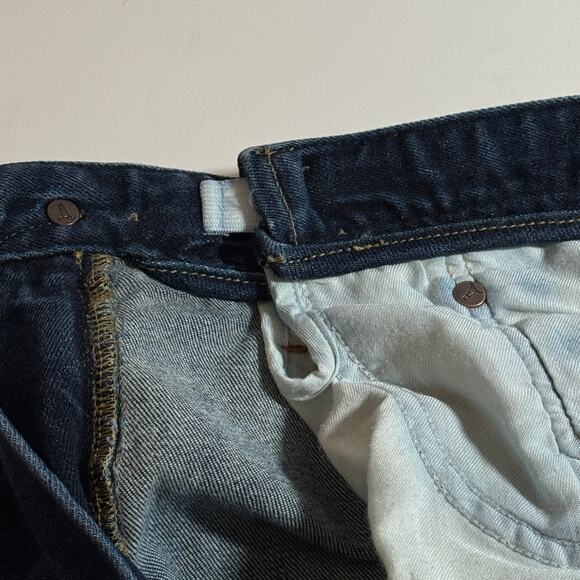 Lands End Square Rigger Mens Sz 36 Denim Jeans Dadcore Comfort Elastic Waist - Picture 7 of 11